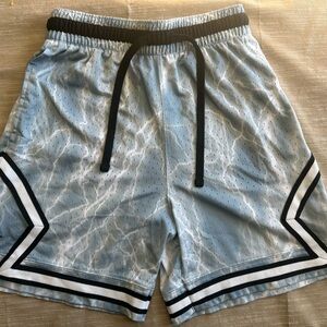 Jordan Light Blue Athletic Shorts with Black Trim